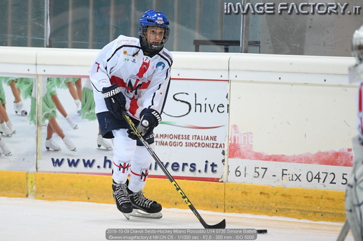 2016-10-09 Diavoli Sesto-Hockey Milano Rossoblu U14 0735 Simone Battelli